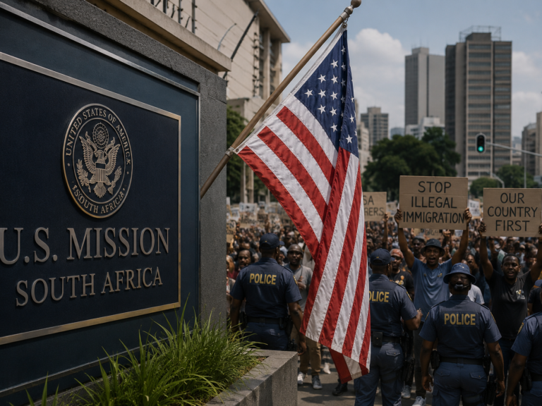 U.S. cuts operations at four South African diplomatic missions as June 30 protests begin