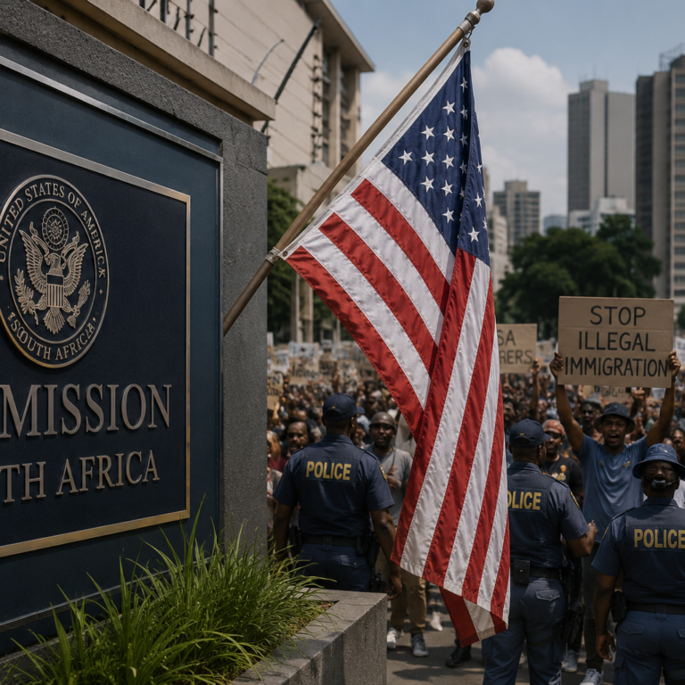U.S. cuts operations at four South African diplomatic missions as June 30 protests begin