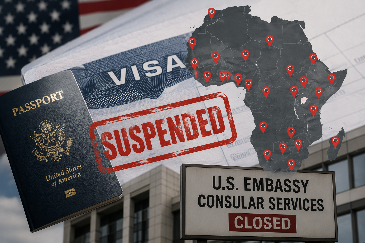 The US is ending routine visa services in 25 African cities in major consular overhaul