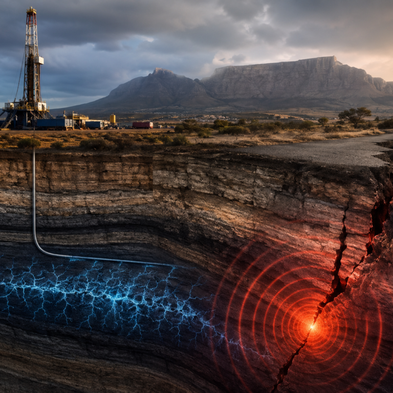 Scientists say unlocking South Africa’s massive 209 trillion cubic feet shale gas reserve may trigger new earthquake risks