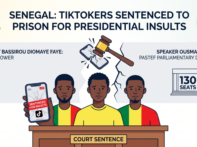 Senegal jails three TikTok influencers for insulting President Faye as political tensions with former ally Sonko deepen