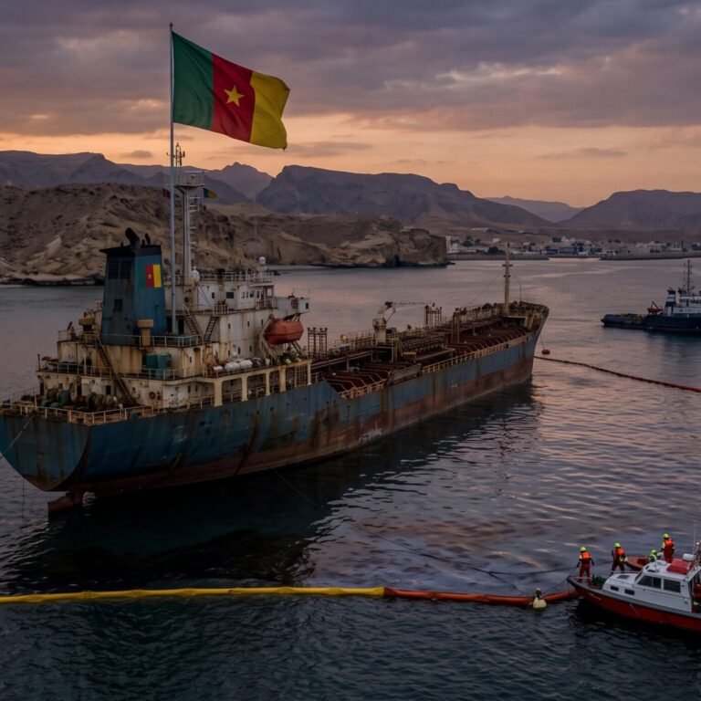 Cameroon-flagged tanker draws Africa into Russia’s shadow-fleet trade after spilling oil off Oman